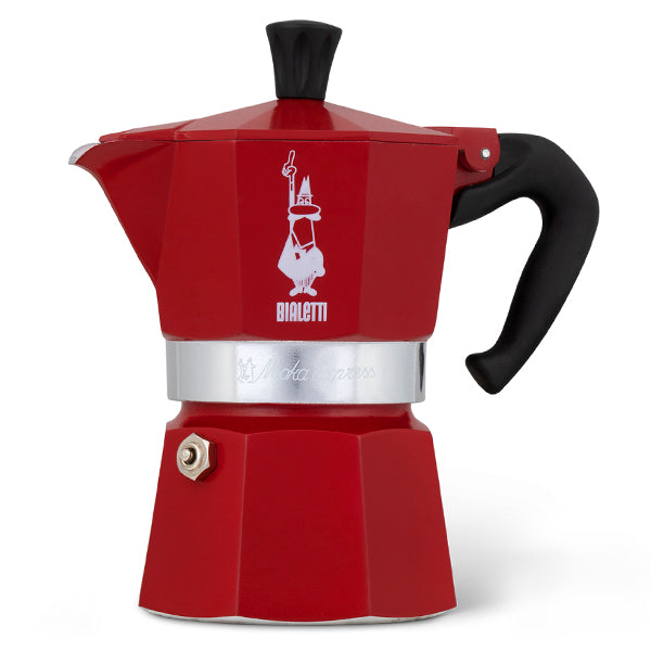 Red Bialetti Moka Pot