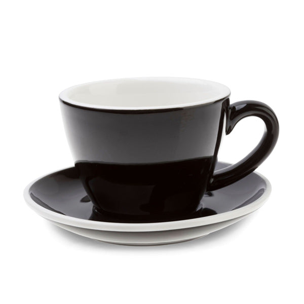 ACF Cup & Saucer 6 Set - 6oz Black