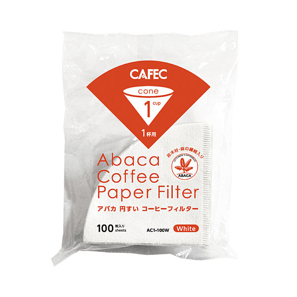 Cafec Abaca Paper Filters (100Pcs) 1 CUP
