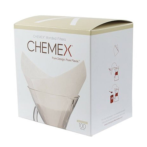 Chemex 6 Cup Square Filters, 100PK- Oxygen Bleached 