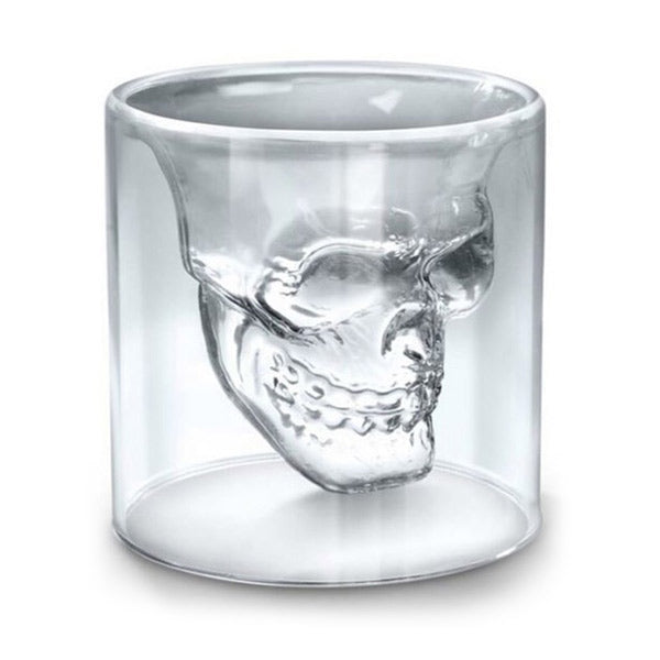 Skull Double Wall Glass Cup 150ml