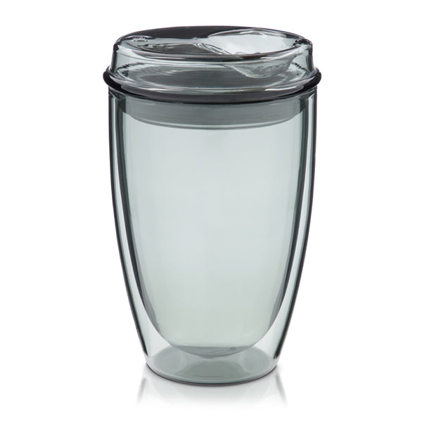 GoodCuppa The Big Reusable Glass Cup Charcoal