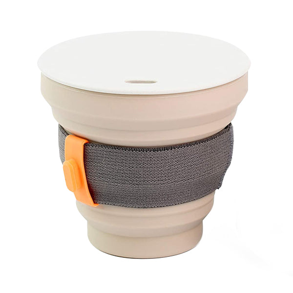 HUNU Collapsible Cup 8oz Warm Grey
