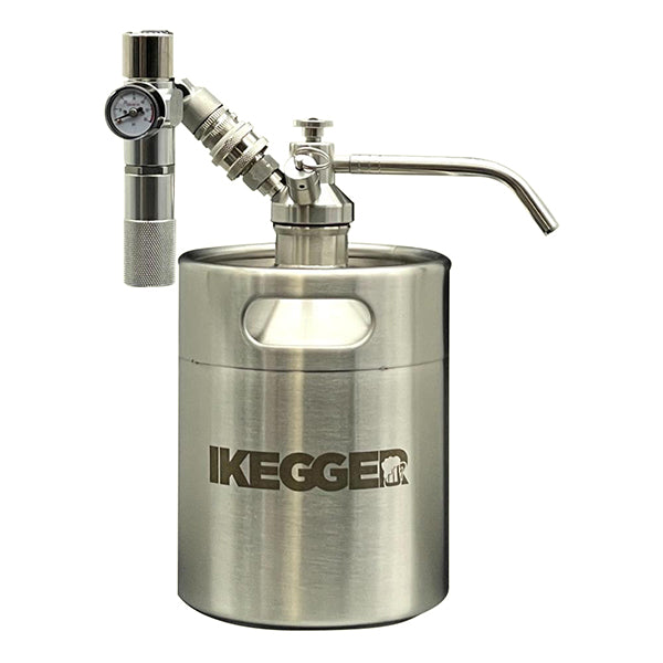 IKegger Nitro Coffee Keg Push Button Tap & Regulator 2L Stainless