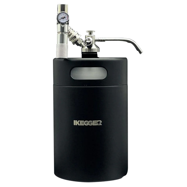 IKegger Nitro Coffee Keg Push Button Tap & Regulator 4L Black