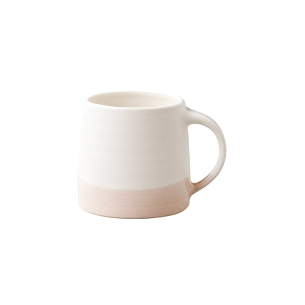 Kinto Handcrafted Porcelain Mug 320ml White / Pink Beige