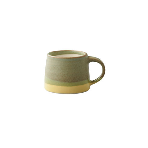 Kinto Handcrafted Porcelain Mug 110ml Yellow / Green