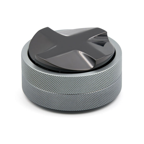 Underneath Titanium Nucleus coffee distribution tool