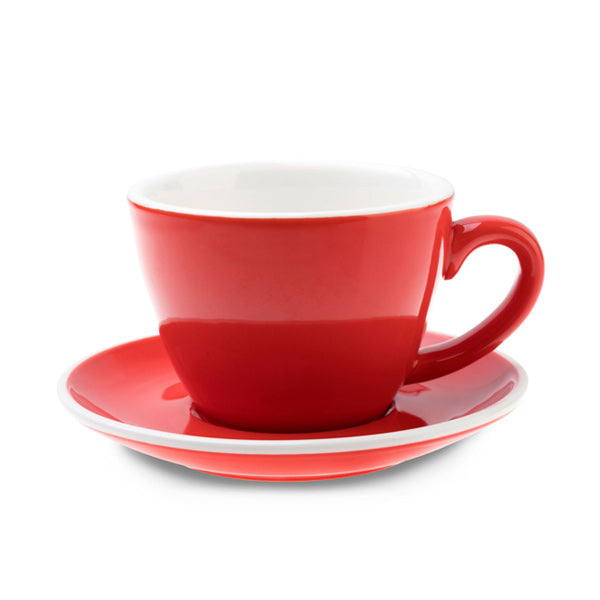 ACF Cup & Saucer 6 Set - 6oz Red