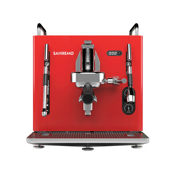 Red Sanremo home espresso machine