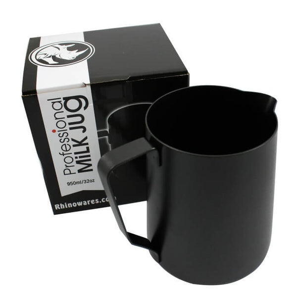 Rhinowares Stealth Milk Pitcher – 950ml/32oz – Black