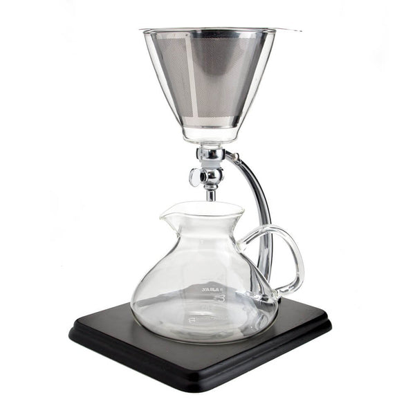 Yama Silverton Stainless Steel Coffee/Tea Dripper Black & Silver